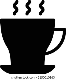 tea vector glyph flat icon