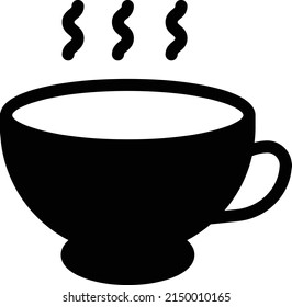 tea vector glyph flat icon