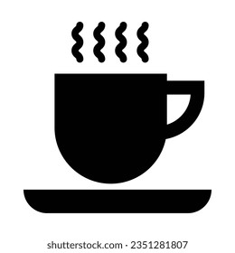 Icono De Glifo Vector De Té Para Uso Personal Y Comercial.
