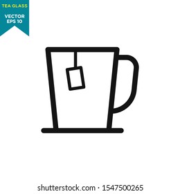 tea vector icon, tea glass icon in trendy flat style 