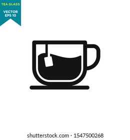 tea vector icon, tea glass icon in trendy flat style 