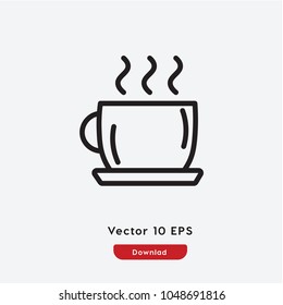 Tea vector icon. Hot tea symbol. Best modern flat pictogram illustration for web and mobile apps design.