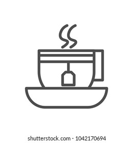Tea vector icon isolated on transparent background, Tea transparency logo concept
