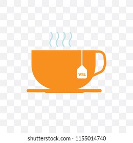 Tea vector icon isolated on transparent background, Tea logo concept