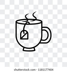 Tea vector icon isolated on transparent background, Tea logo concept