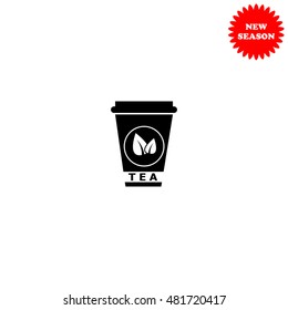 Tea vector icon isolated on white background.