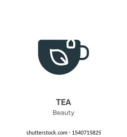 Tea vector icon on white background. Flat vector tea icon symbol sign from modern beauty collection for mobile concept and web apps design.