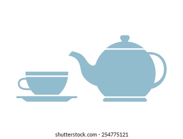 Tea vector icon on white background