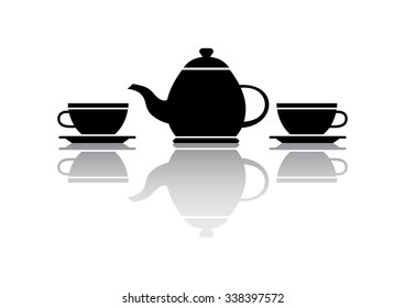 Tea vector icon on white background