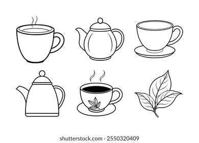 Conjunto de iconos de Vector de té - Descarga impresionantes Ilustraciones de té para proyectos de diseño