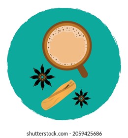 Ilustración vectorial del té o chai