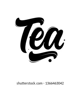 Tea. Vector illustration. Isolated on white background. Design for decor, cards, print, web, poster, banner, t-shirt, menu. 