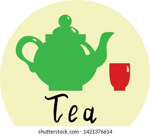 tea vector illustration isolated on white background. Perfect for restaurant, cafe, print, cards
