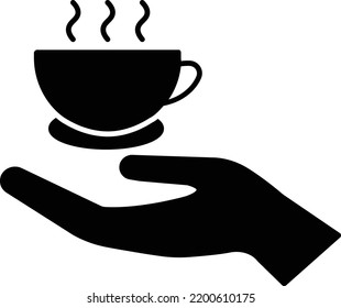 ilustración de tea Vector en un fondo transparente. Símbolos de calidad superior. Iconos vectoriales de glifos para diseño de conceptos y gráficos. 
