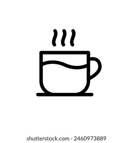 Tea vector line icon. Food icon collection. Thin signs for restaurant menu. Pixel perfect 64x64. Editable Strokes