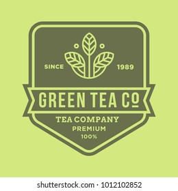 tea - vector logo/icon illustration label