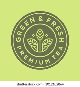 tea - vector logo/icon illustration label
