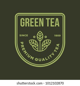 tea - vector logo/icon illustration label