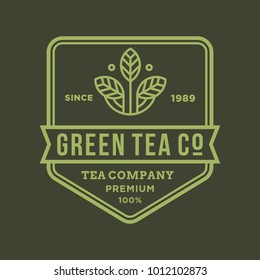 tea - vector logo/icon illustration label