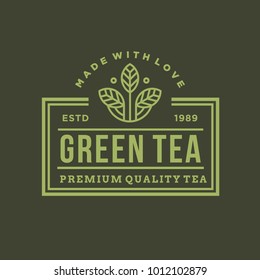 tea - vector logo/icon illustration label