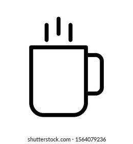 tea vector thin line icon 