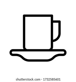 tea vector thin line icon 