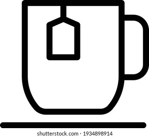 tea vector thin line icon