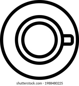 tea vector thin line icon