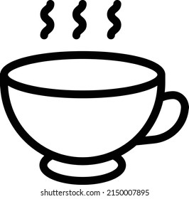 tea vector thin line icon