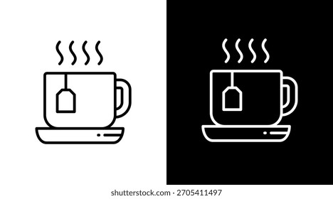 Diseño de conjunto de iconos de té blanco