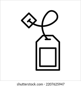 Teabag, dip, aromatic Line icon. Herb tea bag packaging For morning beverage symbol. vector illustration. EPS 10