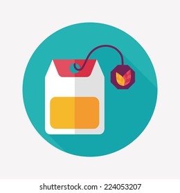 teabag flat icon with long shadow,eps10
