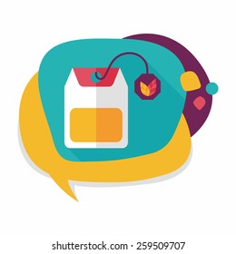 teabag flat icon with long shadow,eps10