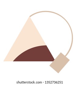 teabag flat illustration on white