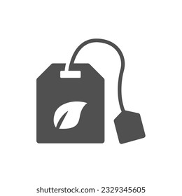 teabag icon of glyph style design vector template