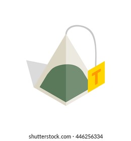 Teabag icon in isometric 3d style on a white background