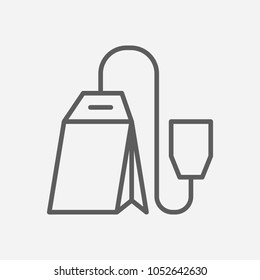 Teabag icon line symbol. Isolated vector illustration of  icon sign concept for your web site mobile app logo UI design.