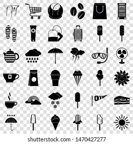 Teabag icons set. Simple style of 36 teabag vector icons for web for any design