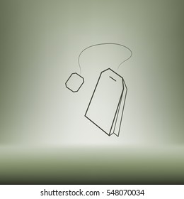 Teabag line art icon for apps and websites