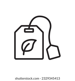 teabag line icon design vector template