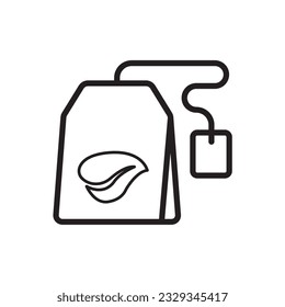 teabag line icon design vector template