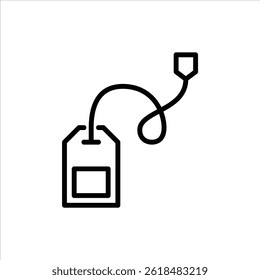 teabag outline icon. tea black line illustration.