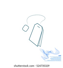 Teabag / tea bag line art icon for apps and websites