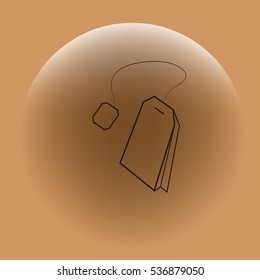 Teabag / tea bag line art icon for apps and websites