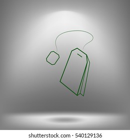Teabag / tea bag line art icon for apps and websites