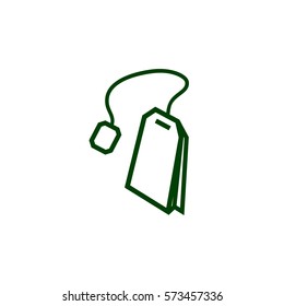 Teabag / tea bag line art icon for apps and websites