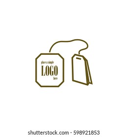 Teabag / tea bag line art icon for apps and websites