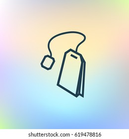Teabag / tea bag line art icon for apps and websites