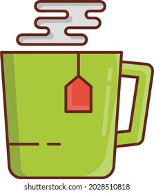 teabag vector flat color icon