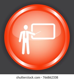 teach icon 3d, for Internet icon and application icon. Vector eps 10.